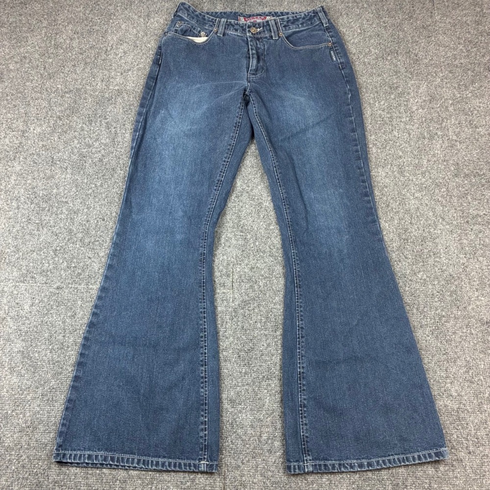 Silver Jeans Co Flare Leg Denim Blue Medium Wash Mid Rise Y2K Size 29